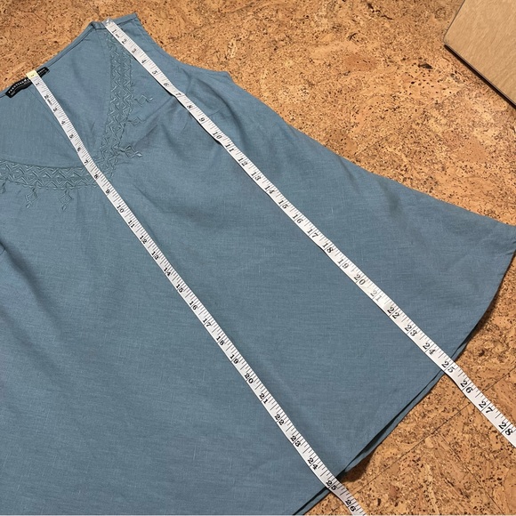 Peruvian Connection Provence Linen Cotton Blend Embroidered Tank Top Sz S - Picture 10 of 10